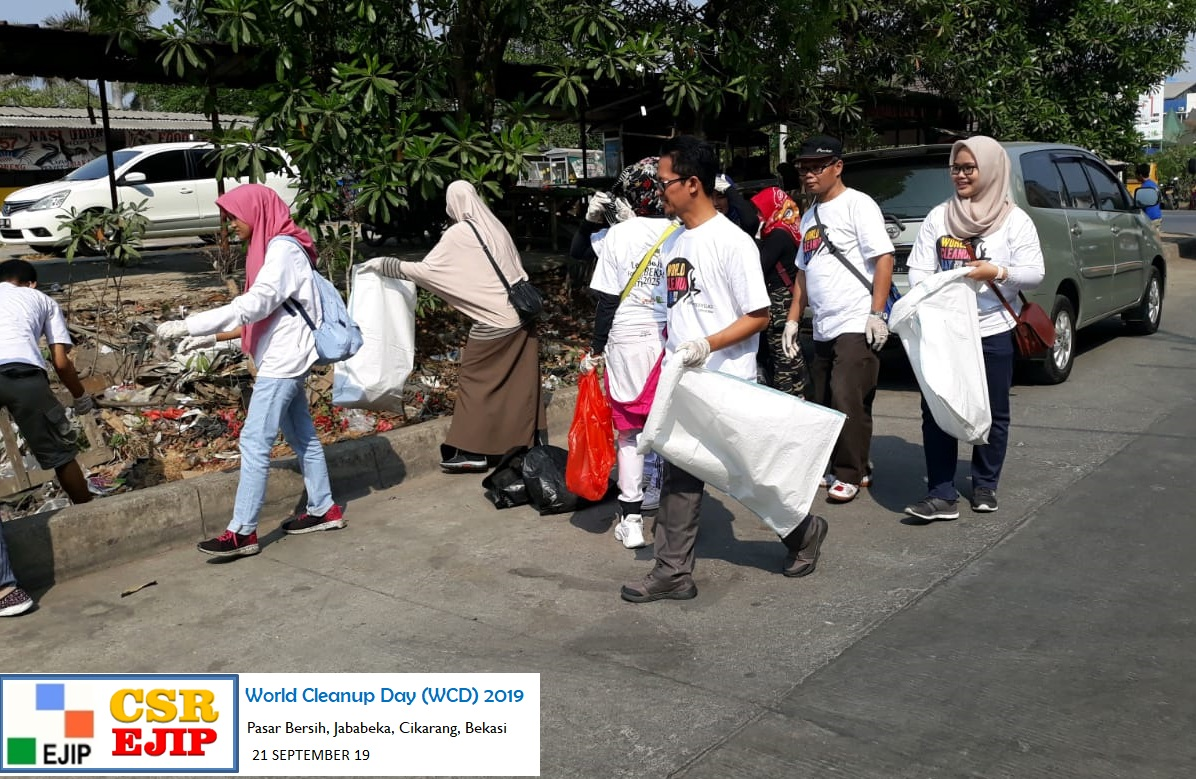 PT. EJIP Participate in the Clean Up Action at World Cleanup Day (WCD) 2019 