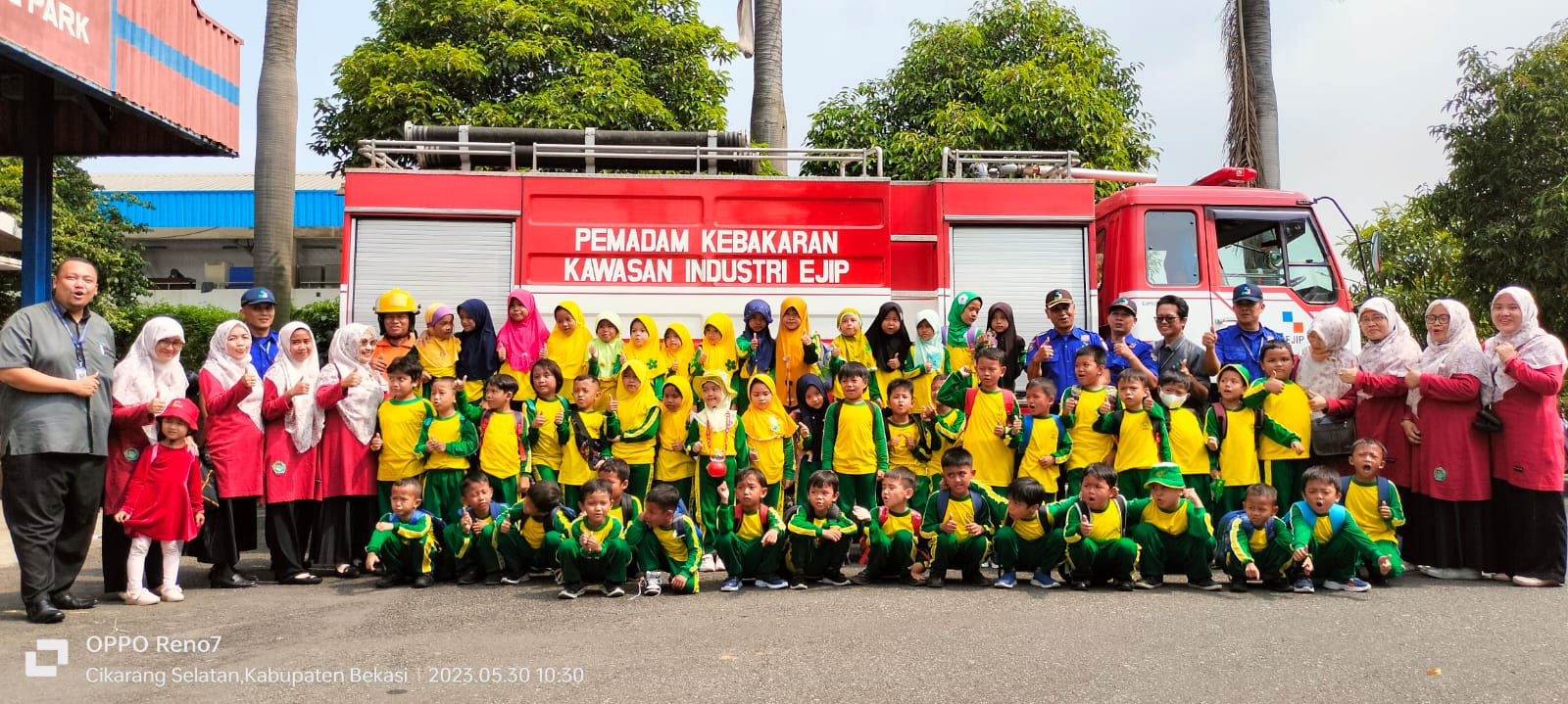 CSR Activity Report: Visit to EJIP Fire Department by TK Ansori Perum Mega Regency Students