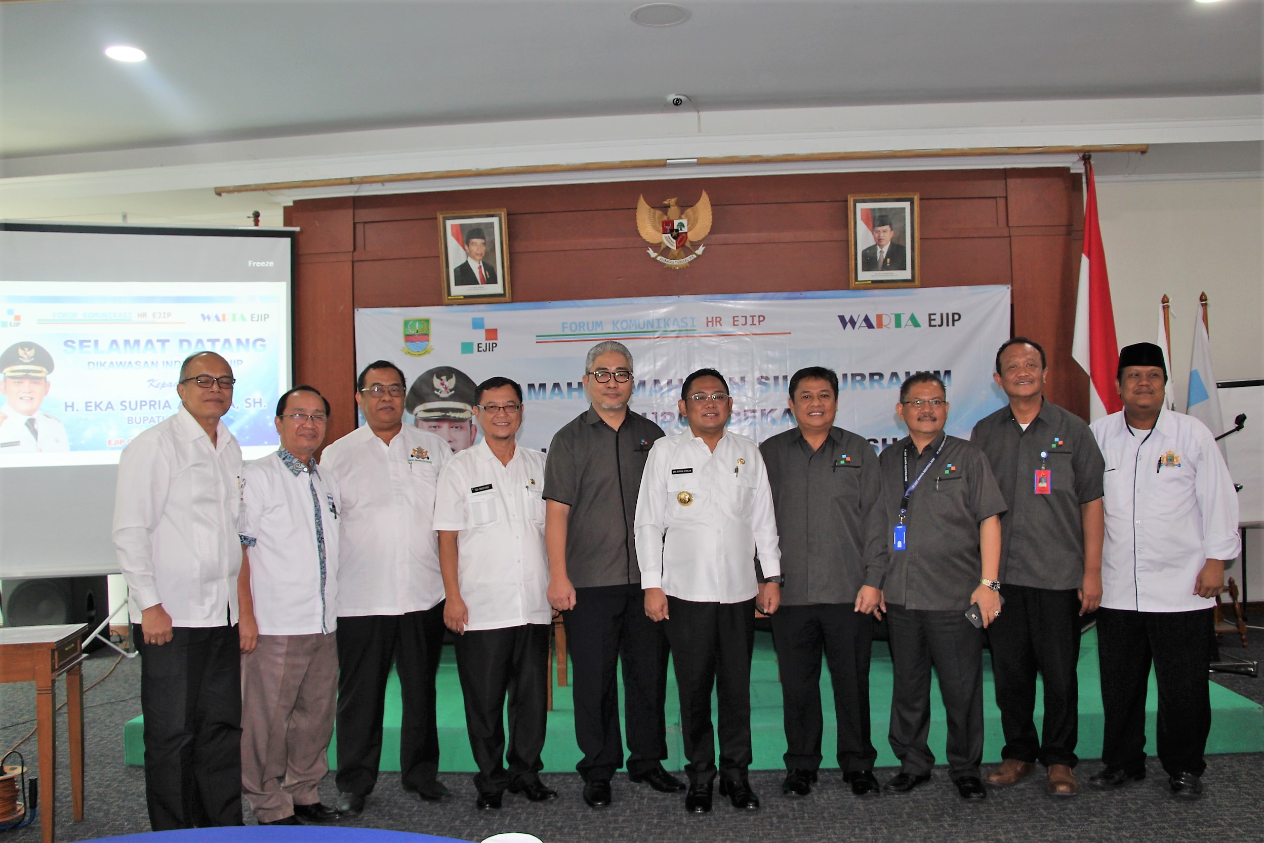 REGENT OF BEKASI VISIT TO EJIP : SOCIALIZATION THE REGULATION OF REGENT 