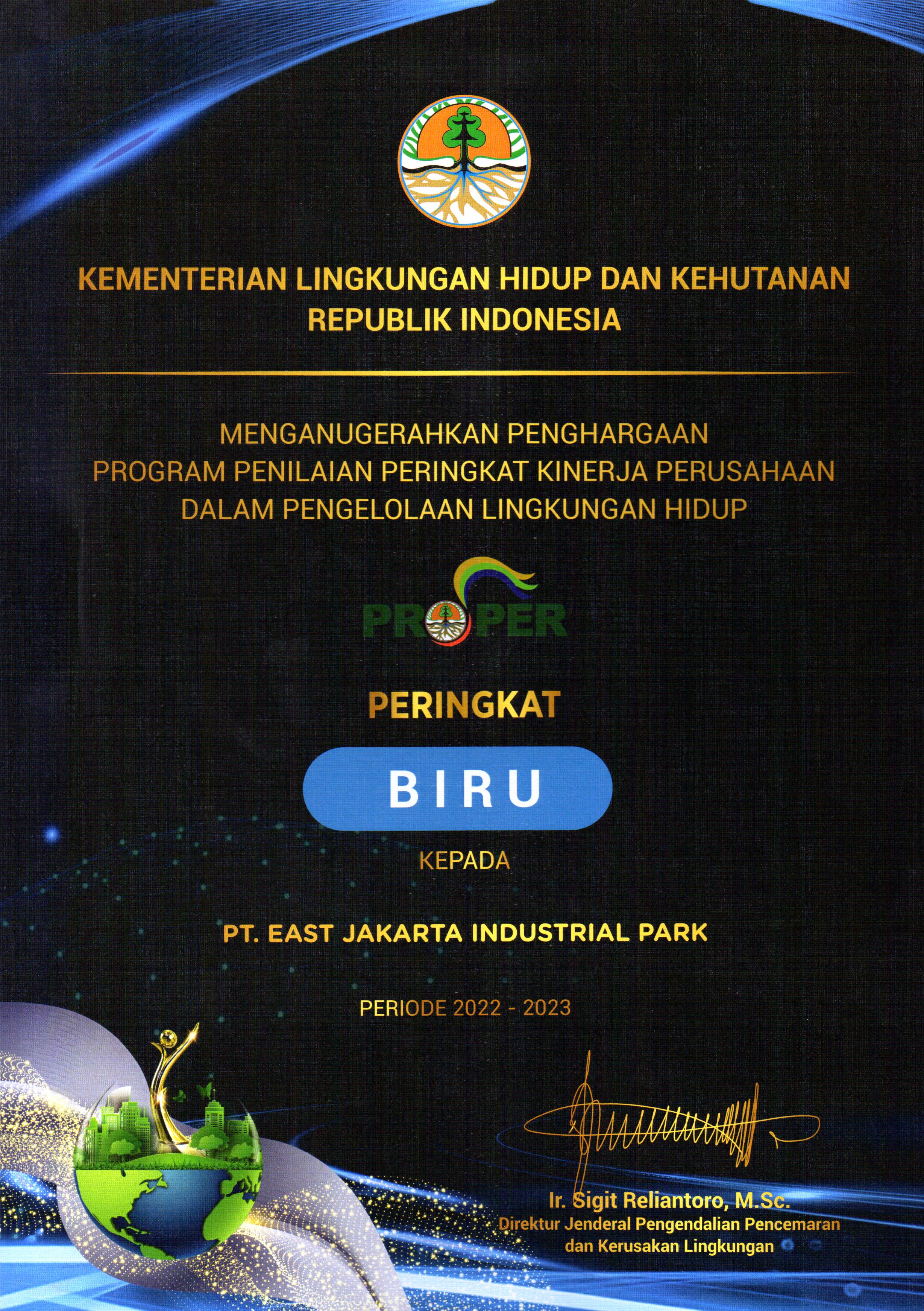 EJIP received Blue Ranking on Proper Certification